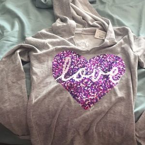 A girls hooded shirt